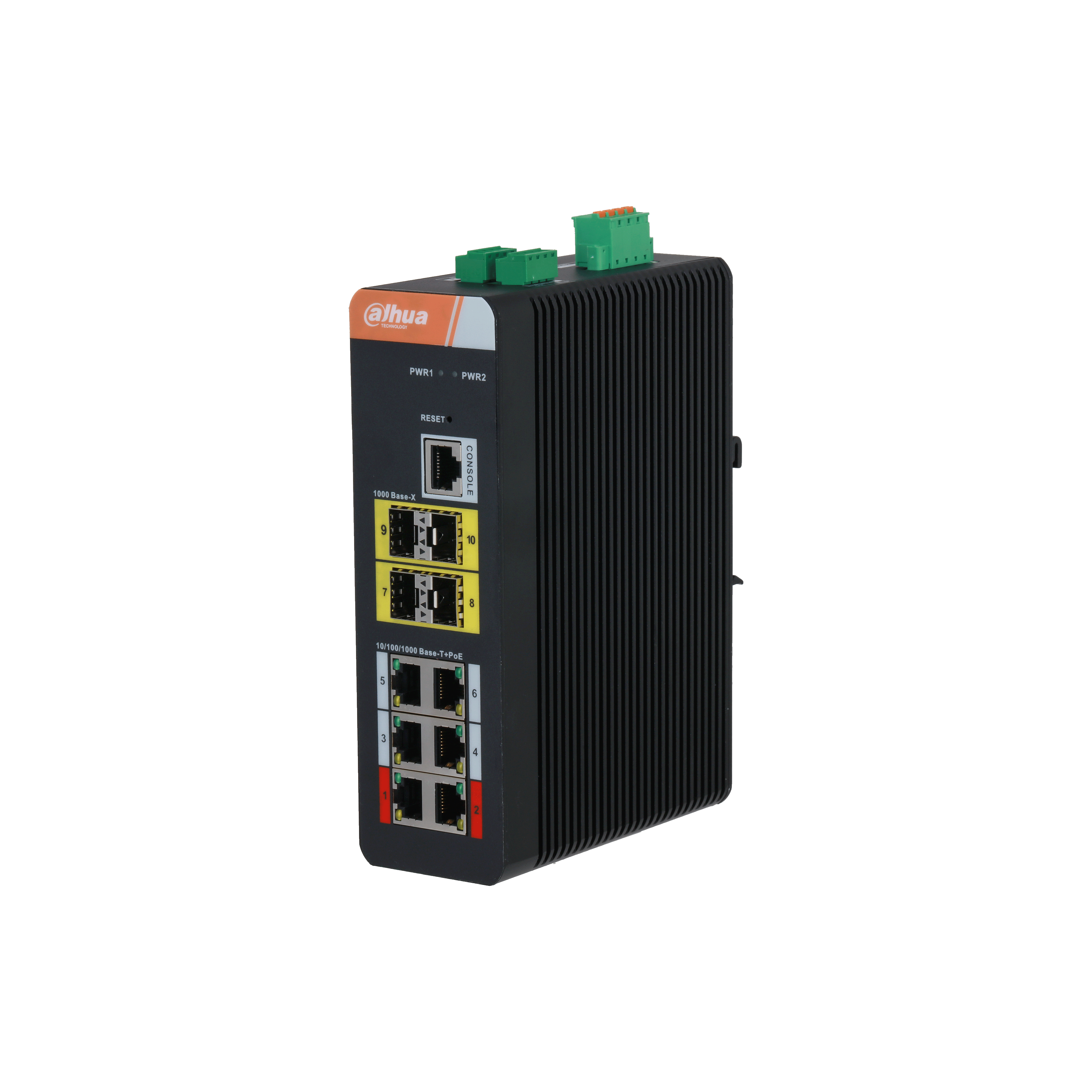PFS4410‐6GT‐DP‐V2 10 Port Gigabit(8 Port Gigabit PoE) Endüstriyel Switch (6GE PoE + 4GE SFP Total120W PoE )